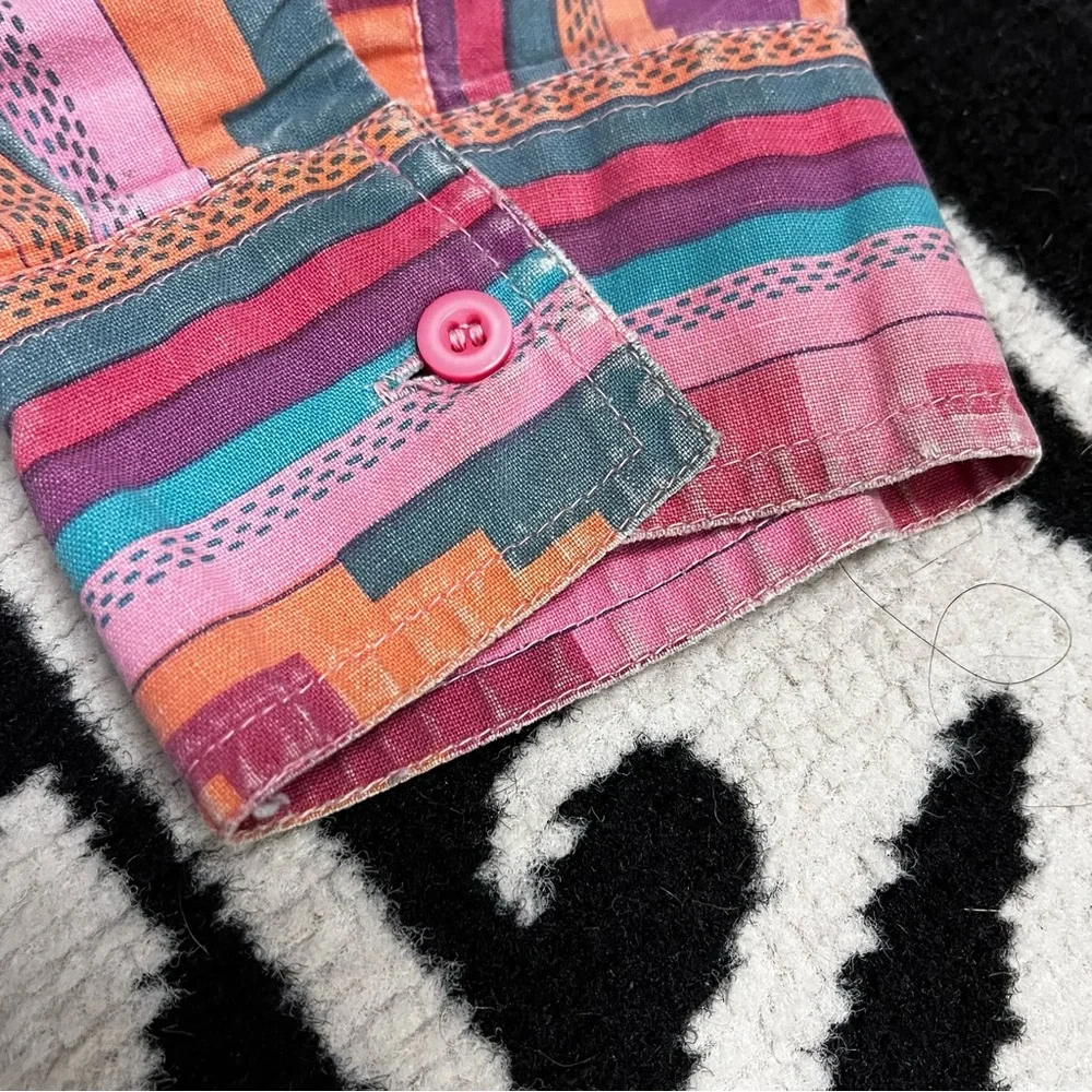 Vintage Wrangler Rancher Aztec Western Shirt Size Medium - Picture 8 of 8
